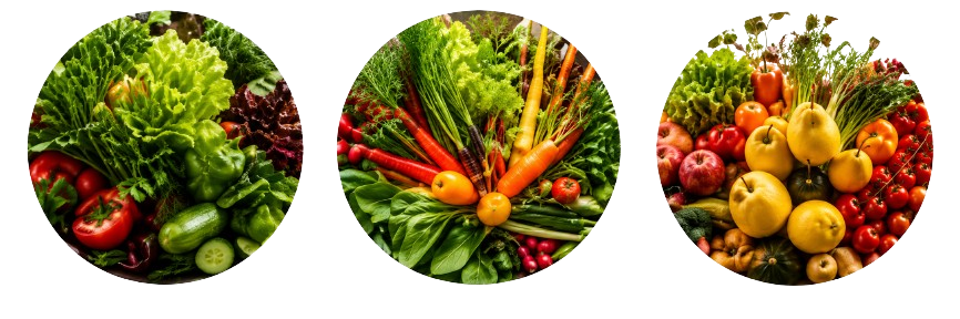 A selection of fresh local vegetables